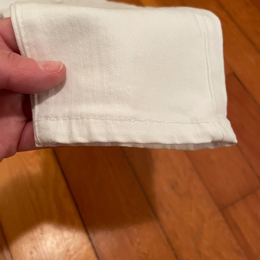 FRAME WHITE DENIM JEANS WOMEN WHITE DISTRESSED HEMMED 25 SHREDDED HOLES - Picture 11 of 14